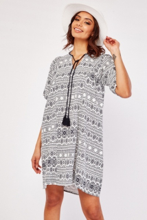 Šaty/tunika Emi-jo Ethnic Print tmavě modrá
