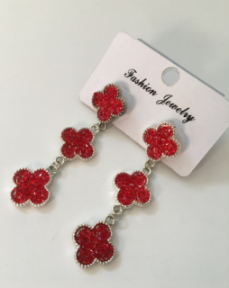 Fashion Jewelry náušnice červené 4-b032