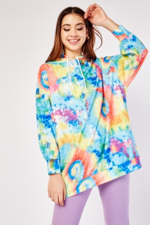 Hoodie Big Dart barevná oversized vel. 40